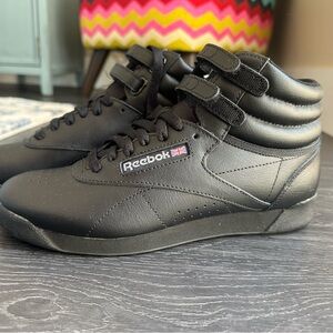 Reebok Black Classic Leather Sneakers